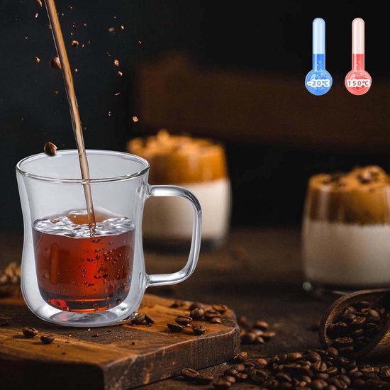 RVS Dubbelwandige Koffiekop Met Schotel 200 Ml - Herbruikbare Espresso En Melkkop Set