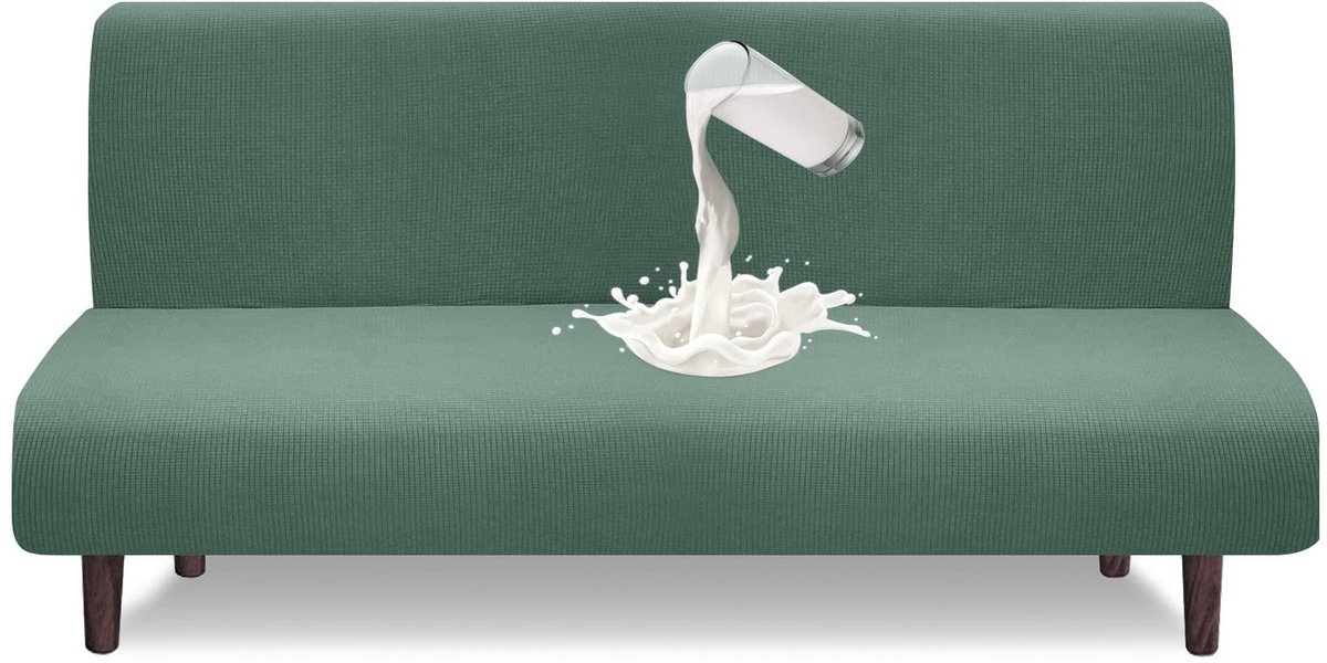 Ibenzoa® Waterafstotende Futonhoes zonder Armleuningen voor Optimaal Beschermde Slaapbank in Matchagroen