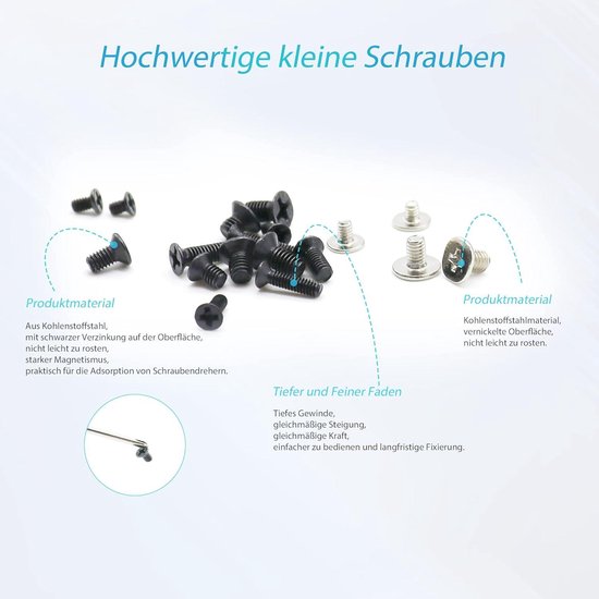 Assortiment de Vis pour réparation d'ordinateurs portables - 360 pièces M2/M2,5/ M3