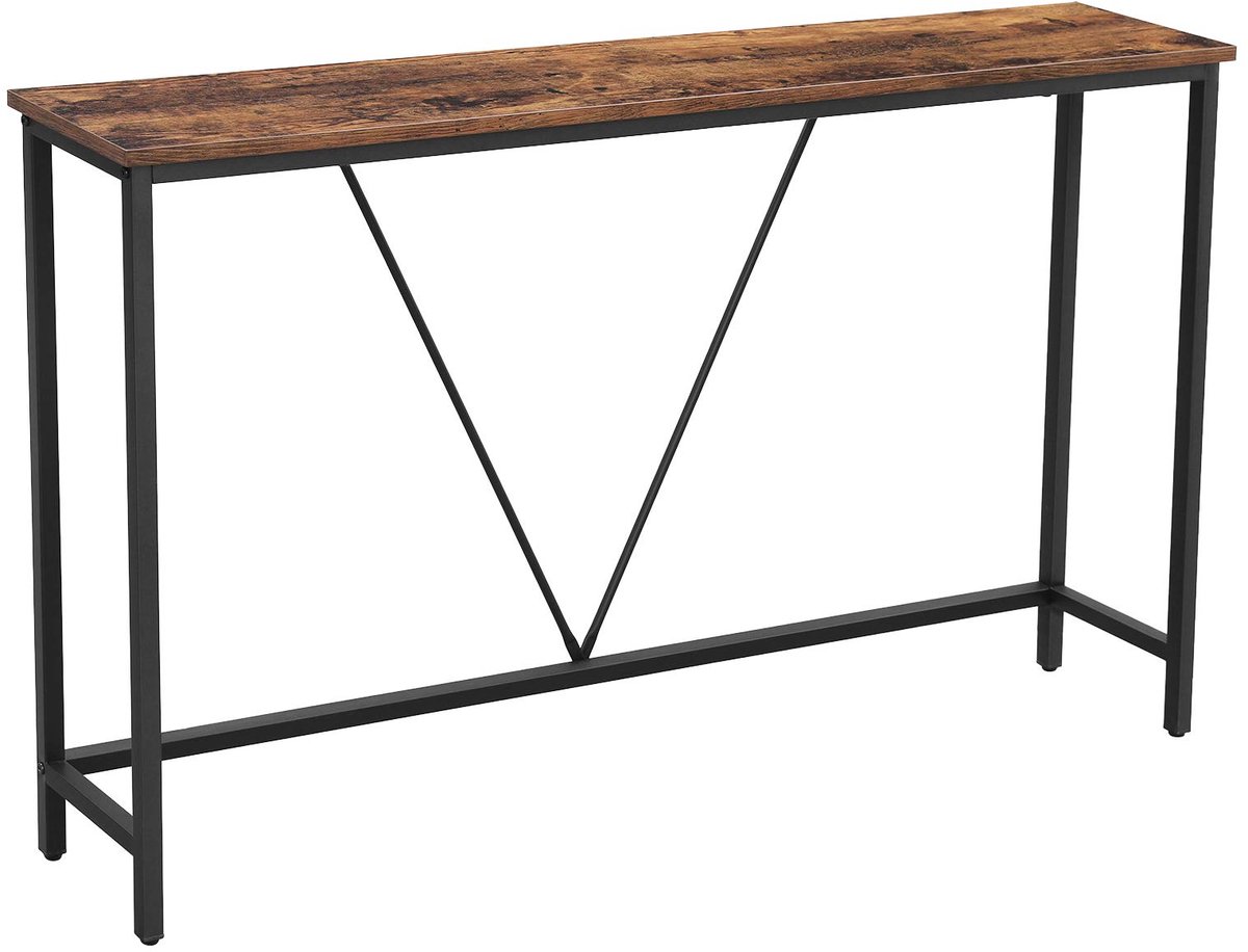 Unyqoos Industriële Consoletafel voor Entree en Woonkamer met Vintage Uitstraling Vintagebruin