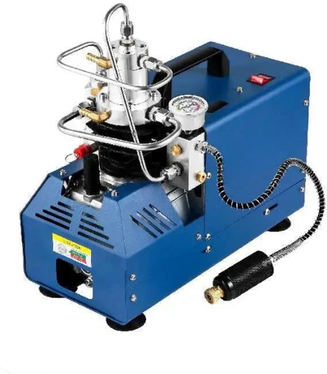 Luchtcompressorpomp - Luchtdruk - Compressor - Draagbare Compressor - 1800W - 4500PSI - 30MPA - 300BAR - 220V - Blauw