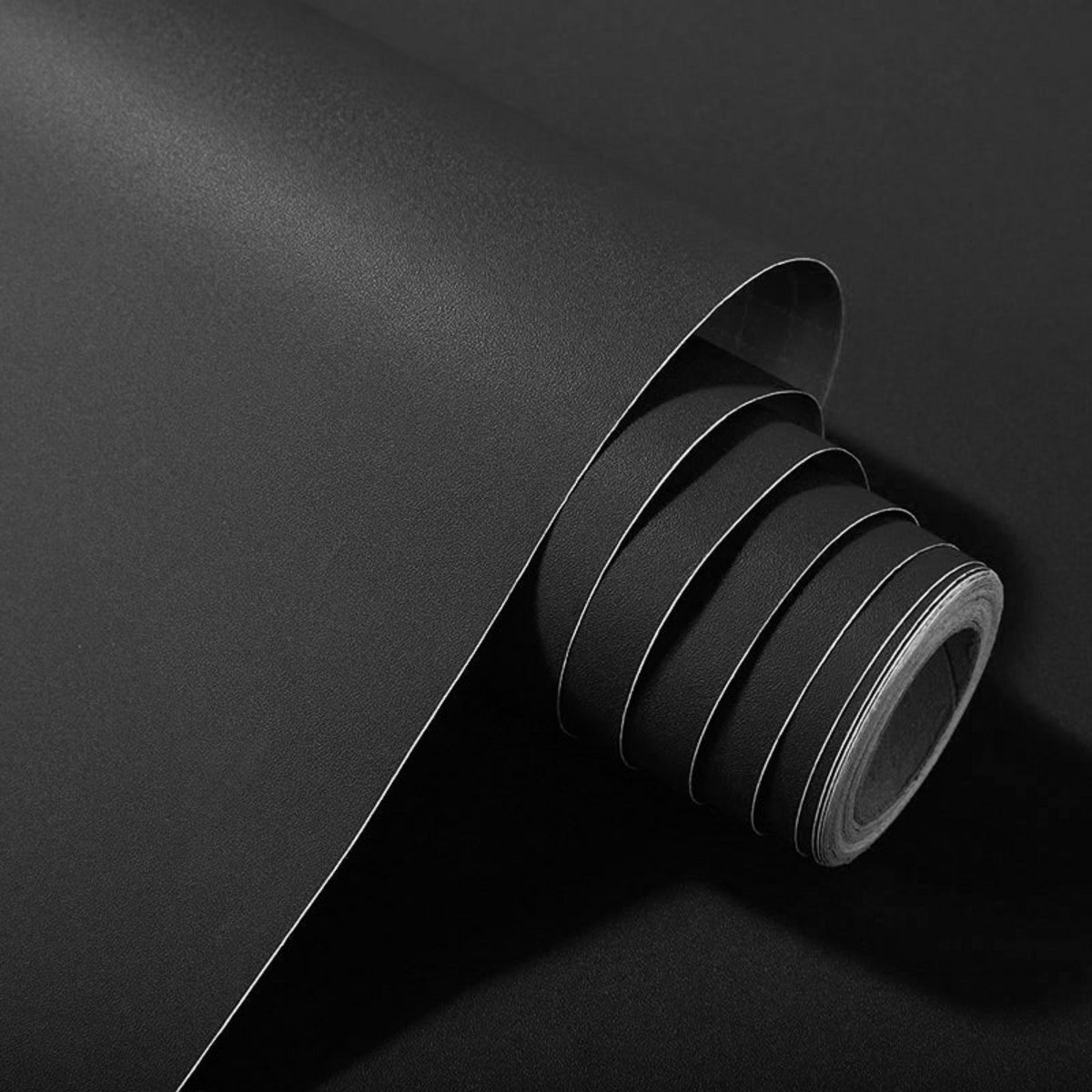 Wallways Zelfklevend Behang - Muurdecoratie - Waterbestendig en Hittebestendig - 60 cm x 10 m - Solid Black