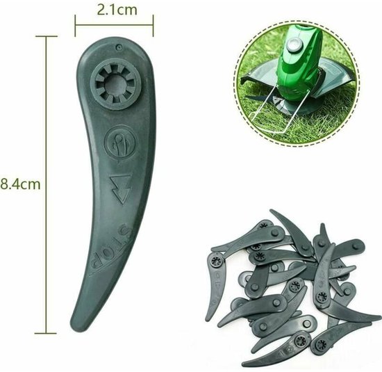 Geschikt voor 24-delige vervangingsmesset voor Bosch bosmaaier Durablade Art 23-18 LI Art 26-18 LI, Groen van Merkloos	 — afbeelding 2