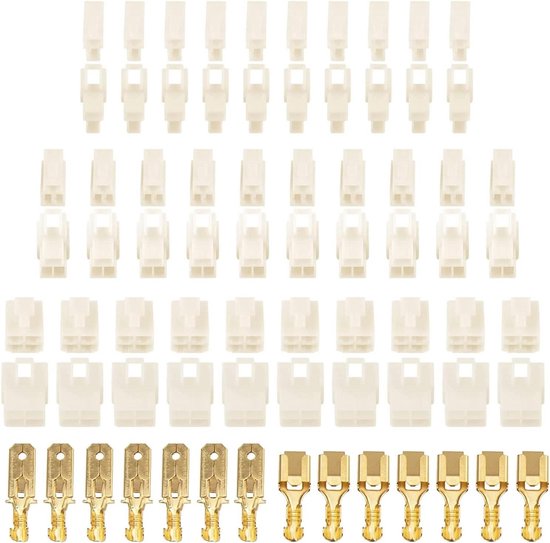 QUOTRE 151 stuks Duitse stekkers voor auto's, 2/3/4/6-pins, waterdicht, met krimptang, kabelsnelkoppelingsstekker, Duitse connectorset voor auto, motorfiets, vrachtwagen, boot