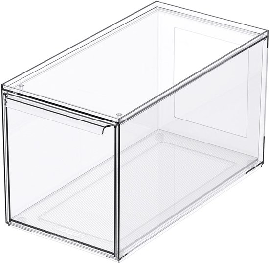 So Clever x Vacane Koelkastbak Large met Lade - Transparant - Stapelbaar | BPA-vrij