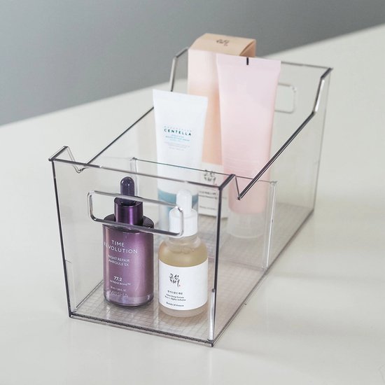 So Clever x Vacane Opbergbakje met Verdeler Small - Transparant - Sorteervakken | Stapelbaar | BPA-vrij