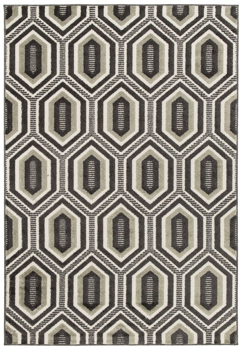 Modern vloerkleed - Forme Cristal antraciet 200x290 cm