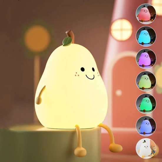 Pear Light - Kinder Kamer Lamp - USB Oplaadbaar - Draadloos Nachtlamp - Kindvriendelijk van Merkloos — afbeelding 5