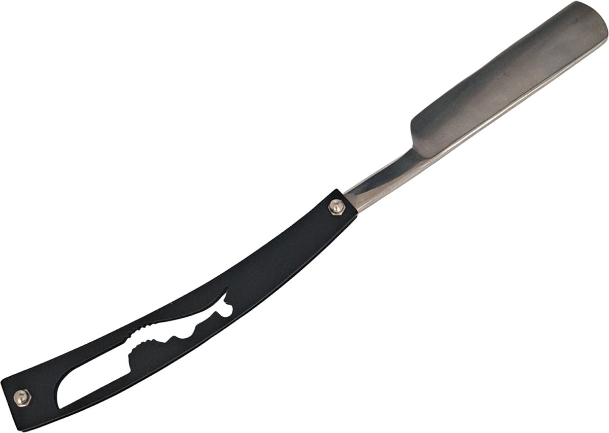 Old Barbers - Luxe Open Scheermes - Cutthroat Scheermes - Barbiermes – Klapmes - Razor - Zwart