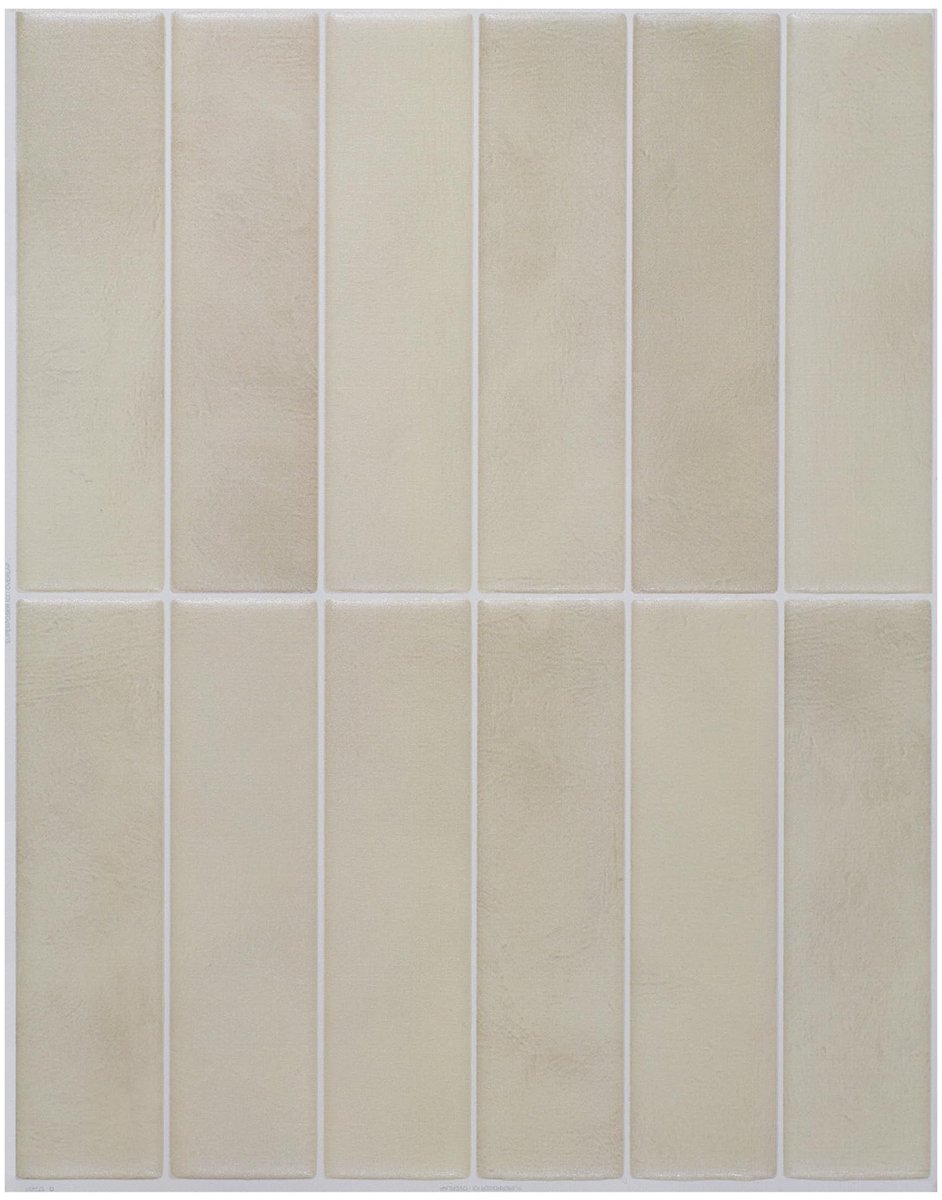 SMART TILES Zelfklevende tegelstickers - 5 vellen 29,03 cm x 22,86 cm - 3D-tegelstickers, zelfklevende zelfklevende achterwandtegels voor keuken, badkamer en wanddecoratie