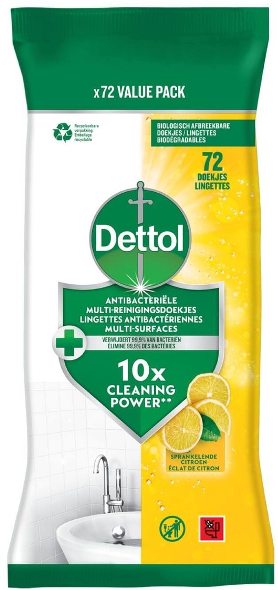 Dettol Doekjes Citrus 72st