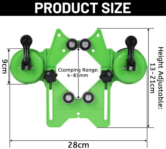LALAGO Adjustable Drill Finder 4-83mm with Double Suction Cup Positioning Opening Template Diamond Hole Saw for Ceramic, Tiles, Glass, Marble van LALAGO — afbeelding 5