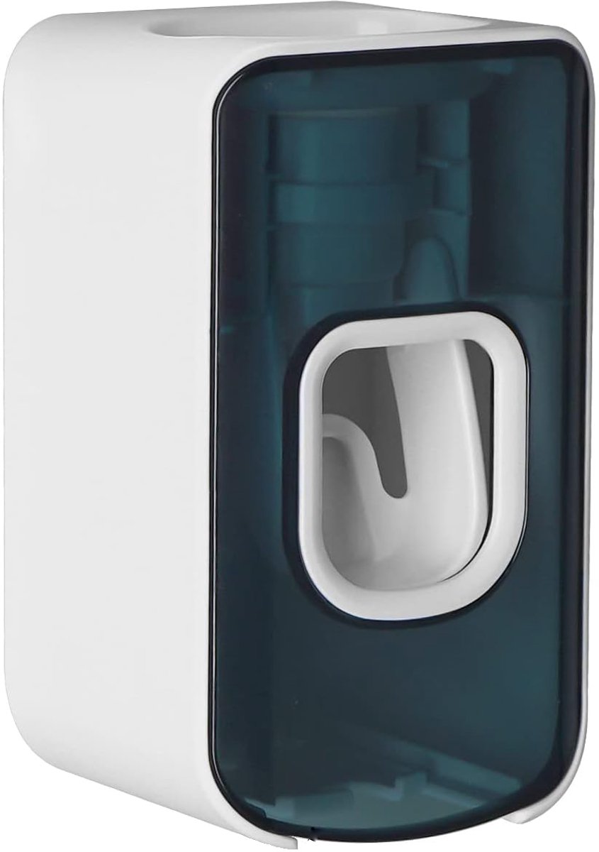 Opbergrek - Tandenborstelhouder - tandenborstelhouder en tandpastadispenser - automatische tandpastaknijper - 2-in-1 tandenborstel - voor thuis - blauw