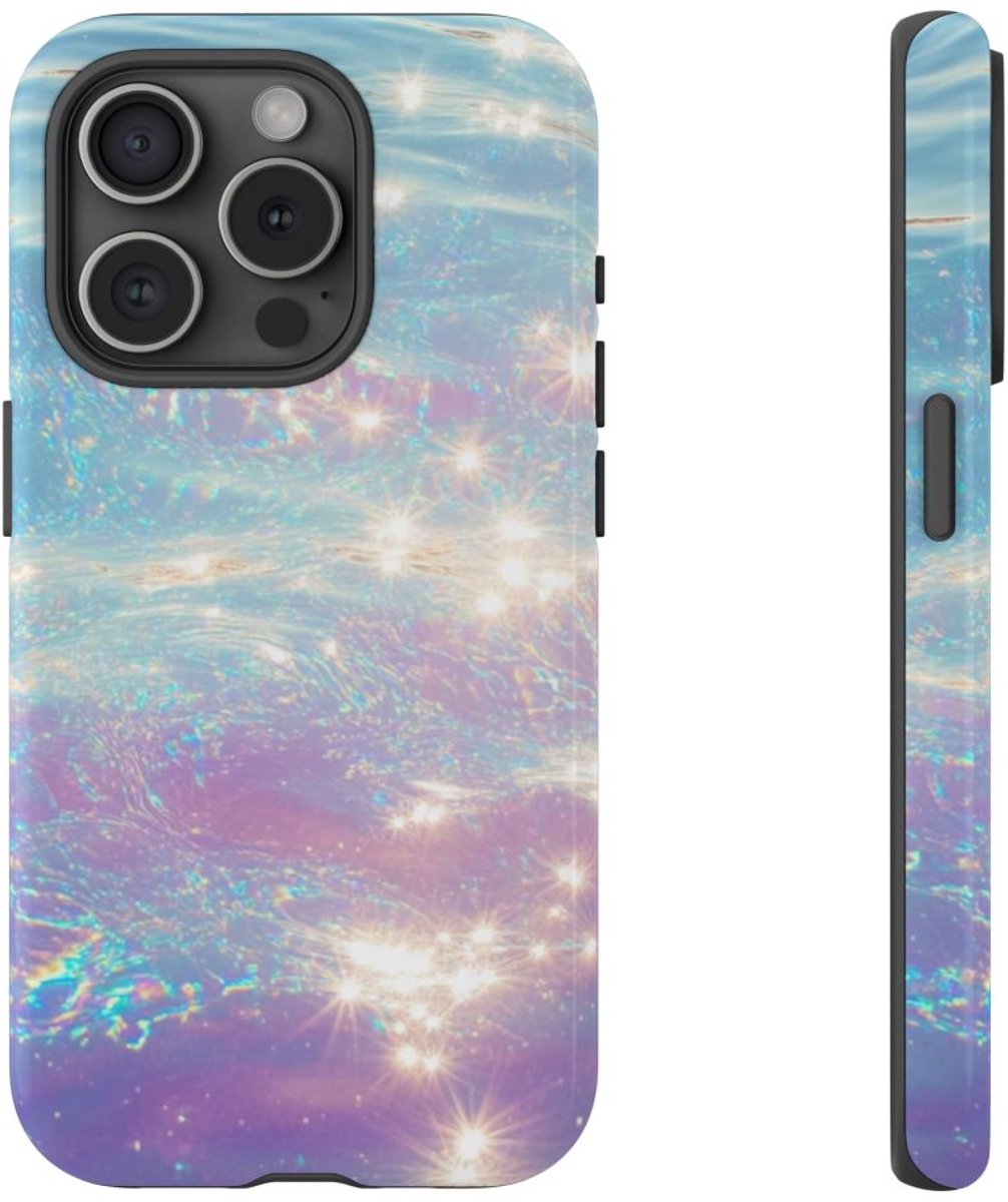 Iridescerend Waterglans Ontwerp – Telefoonhoesje Geschikt voor iPhone 15 Pro