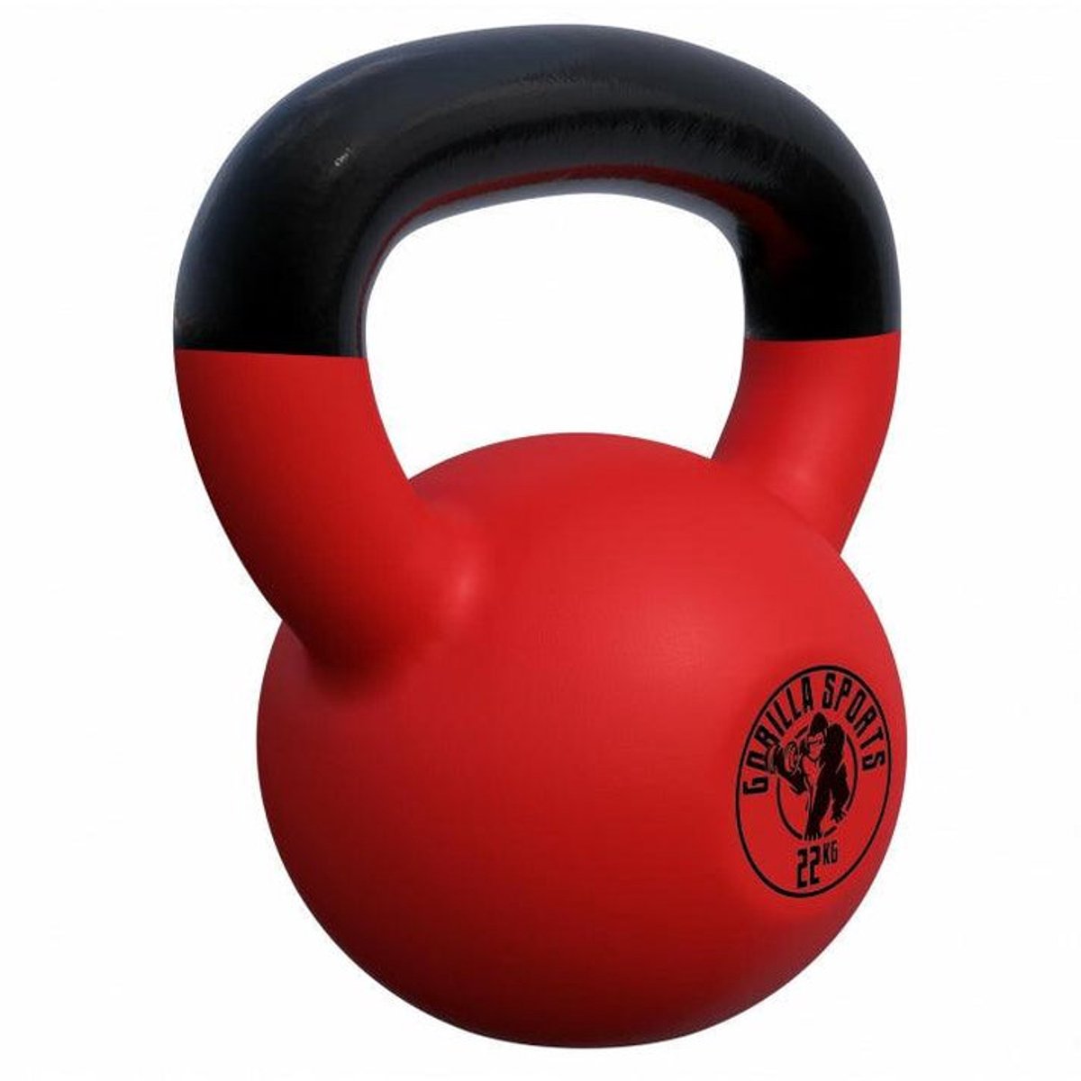 Gorilla Sports Kettlebell - Gietijzer (rubber coating) - 22 kg