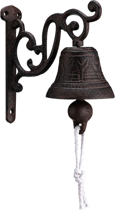 Gietijzer Diner Bell Decoratie Hangers - Grote Outdoor Diner Bell Decoratie - Zware Country Vintage Doorbel Decoratie Hangers - Wand Hanger Decoratie - Geschikt voor Outdoor Voordeur Tuin Huis Decoratie