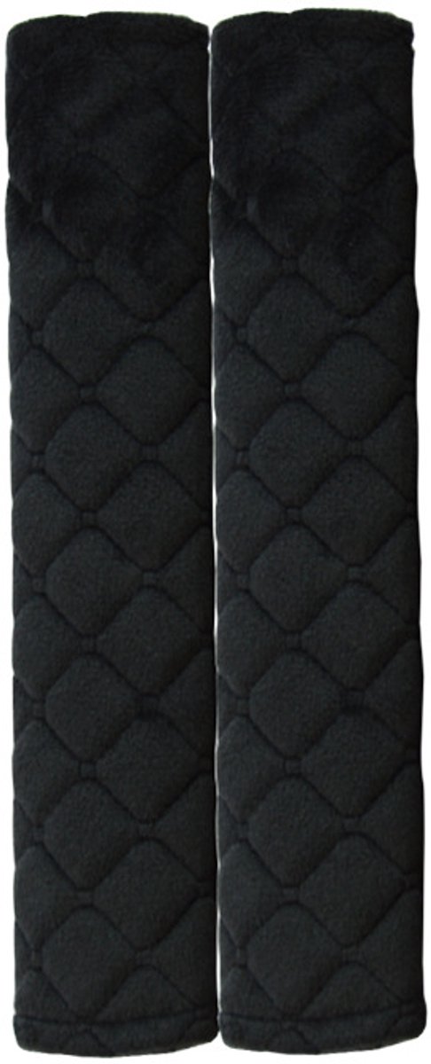 Image of 2-delige veiligheidsgordelhoes - Gordelbeschermer - Autogordelbeschermer - Schouderbeschermer voor veiligheidsgordel - Universele veiligheidsgordelhoes - Zachte comfortabele schouderbeschermer - Zwart