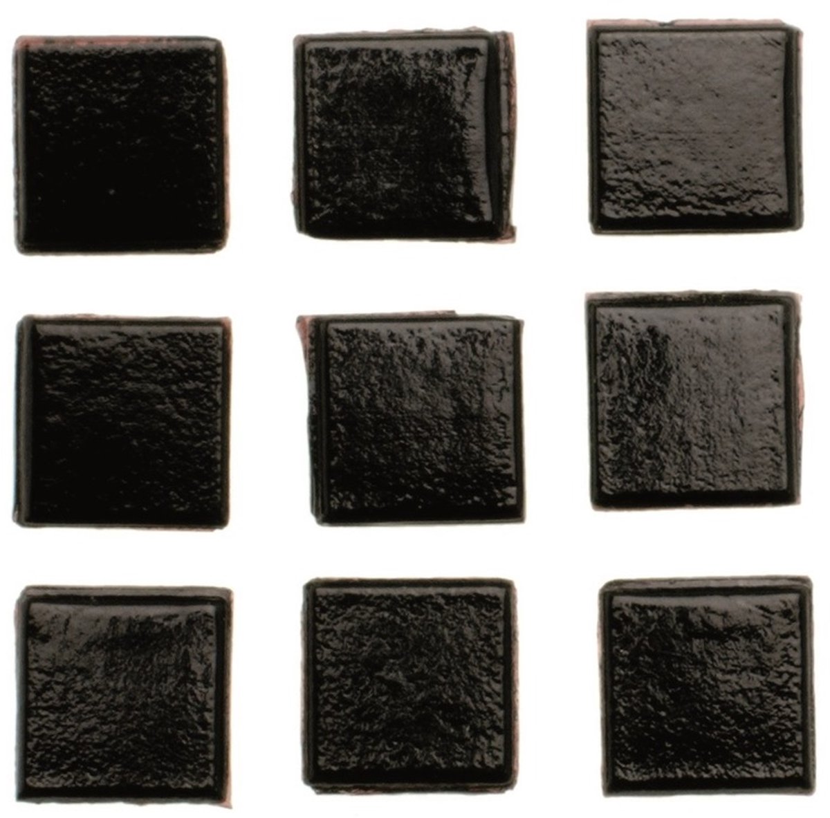 240x stuks vierkante mozaiek steentjes zwart 2 x 2 cm - Hobby materialen