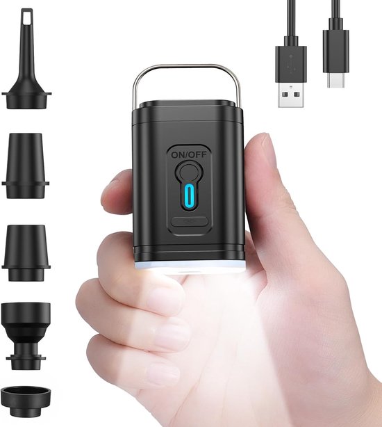 Elektrische luchtluchtbed pomp voor opblaasbaar: USB oplaadbare batterij aangedreven mini draagbare vacuüm pompen kleine opblaasbare voor zwembad zwembad opblaasbaar reismatras camping luchtbed