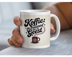 Koffie Mok, Brandstof voor de Geest, Grappige Mok, Koffieliefhebber Geschenk, Cadeau Idee, Hersenen Mok, Unieke Mok, Koffie quote mok