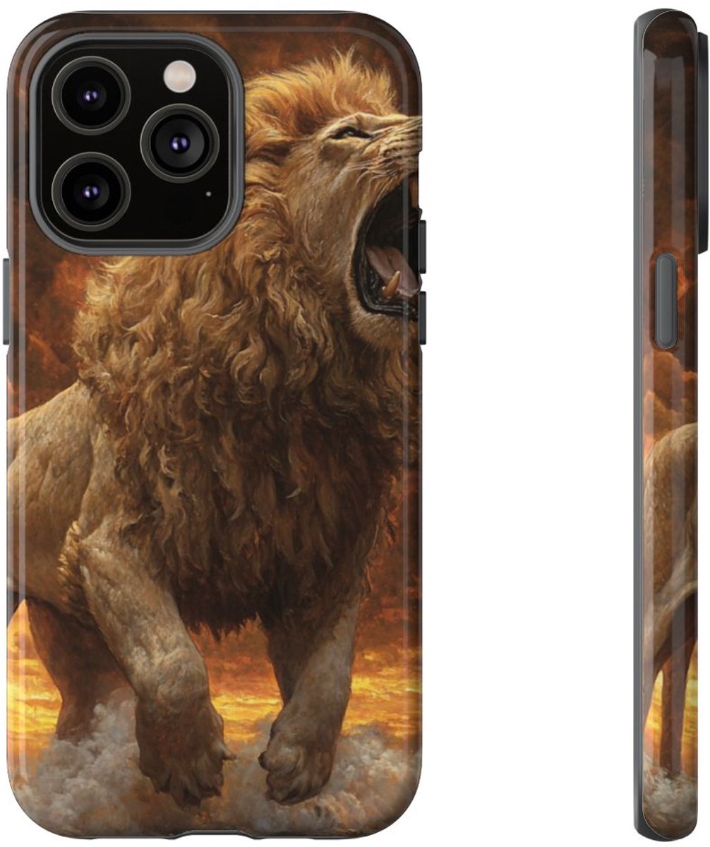 Schilderachtige Brullende Leeuw – Telefoonhoesje Geschikt voor iPhone 14 Pro Max