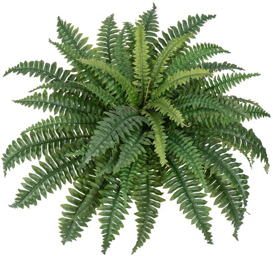 ToKinCen 6Pcs Kunstmatige Varen Outdoor Faux Varen Planten Nep Boston Varen Planten Plastic Groen Struiken Struiken Bundels Patio Mand Pot Opknoping Tuin Planter Indoor Buiten Decor