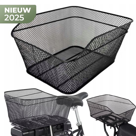Panier / Sac De Shopping Arrière Pour Vélo - Grande Capacité, Métal, Fixation Porte-bagages