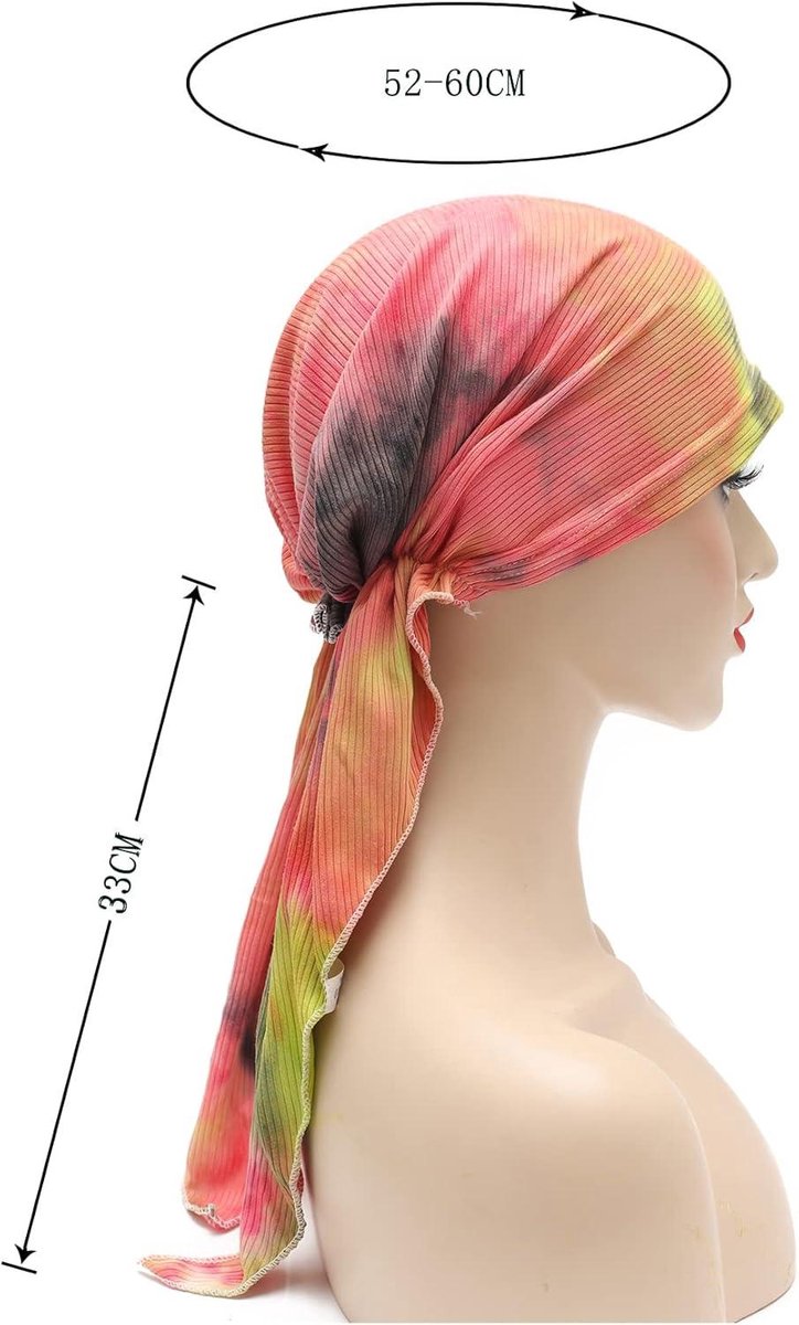 Tukistore Dames tulband, elastische bandana, hoofddoek, hoofdbedekking