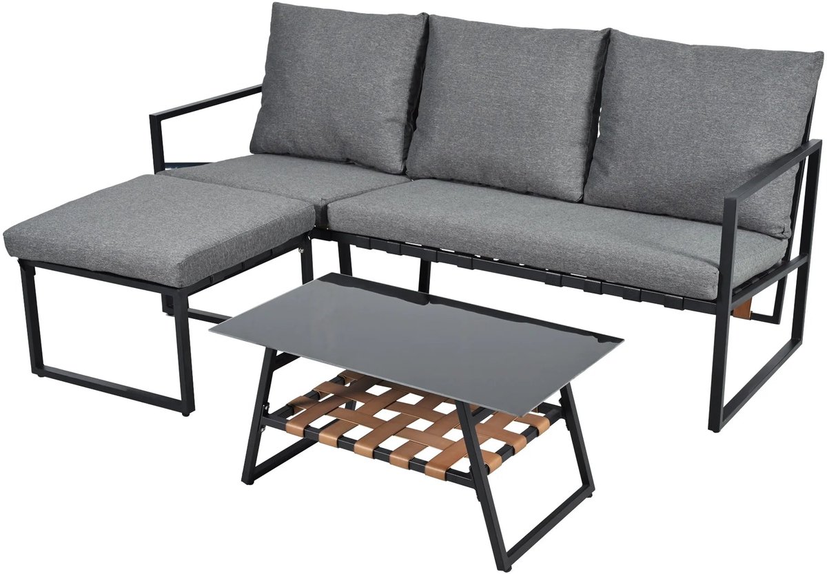 Tuinmeubelset – Hoekige Tuinmeubelset – Buitenmeubelen – Hoekbank – Tuinset – Balkonset –