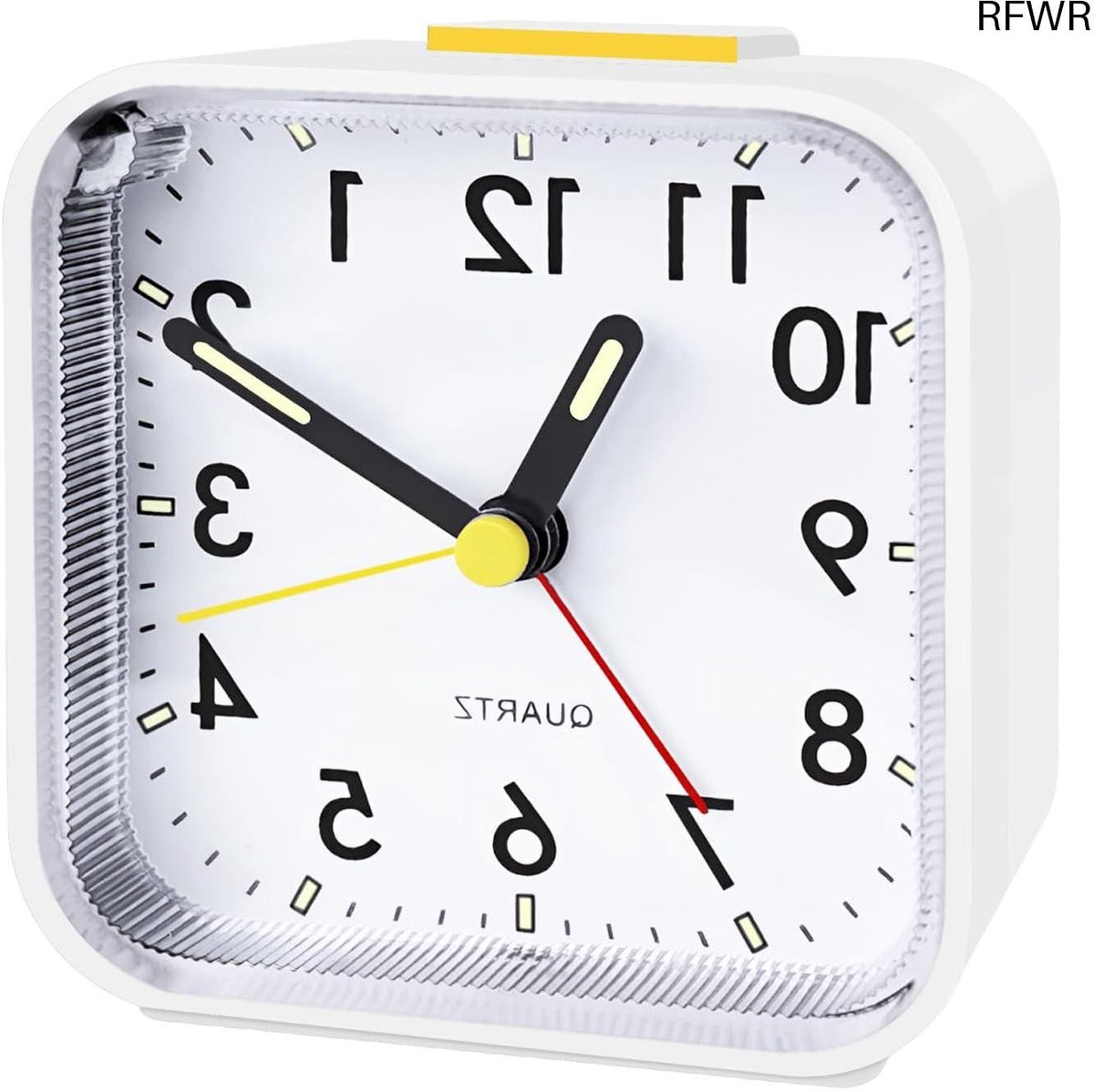 RFWR® Analoge Wekker zonder Tikken met Duidelijk Display en Snooze-Functie - Ideaal voor Diepe Slapers