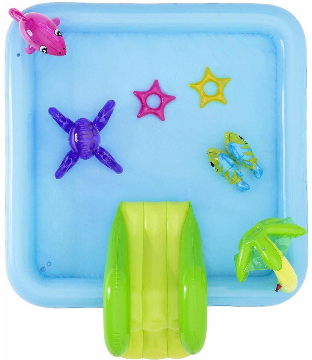 Bestway Kinderzwembad met Glijbaan - Incl. Opblaas Waterspeelgoed - 239 x 206 x 86 CM - 308 L - Waterdieren — afbeelding 20