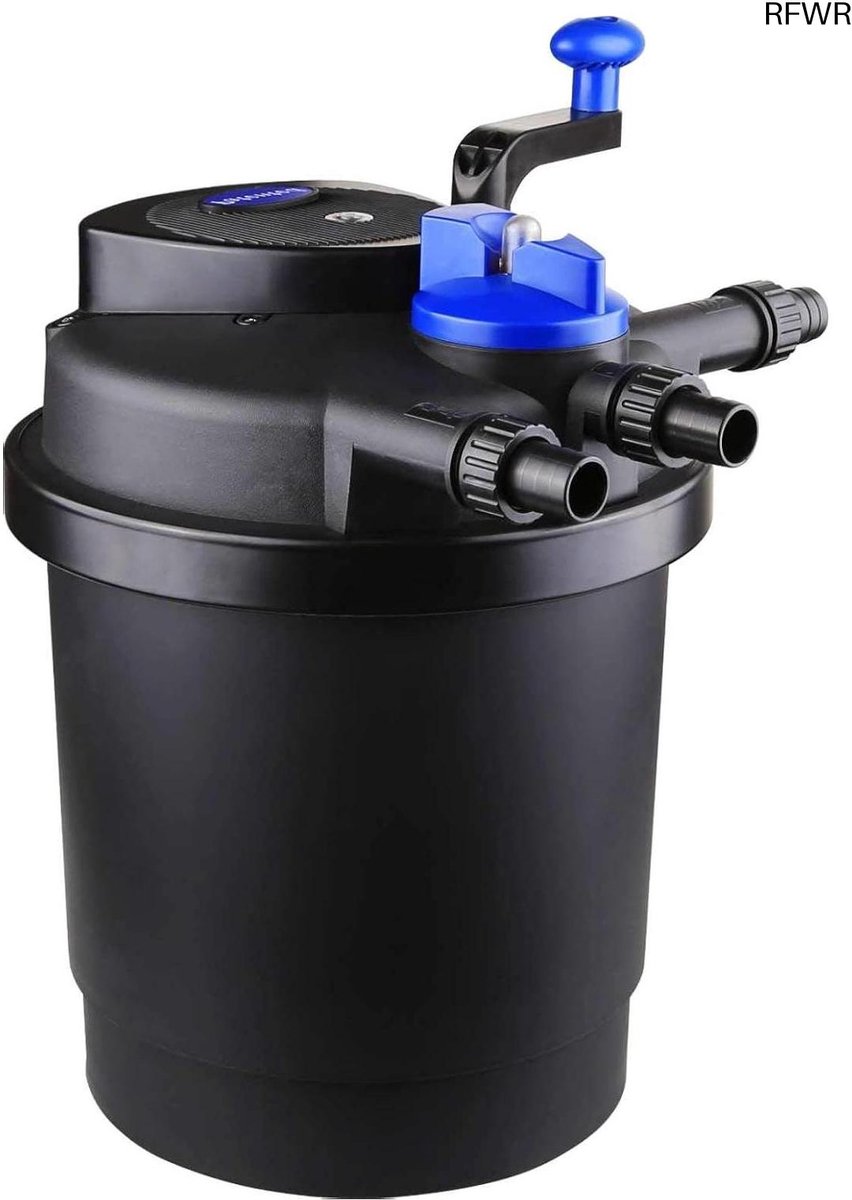 RFWR® Drukvijverfilter tot 6.000 liter met UVC-reiniger en zelfreinigingssysteem
