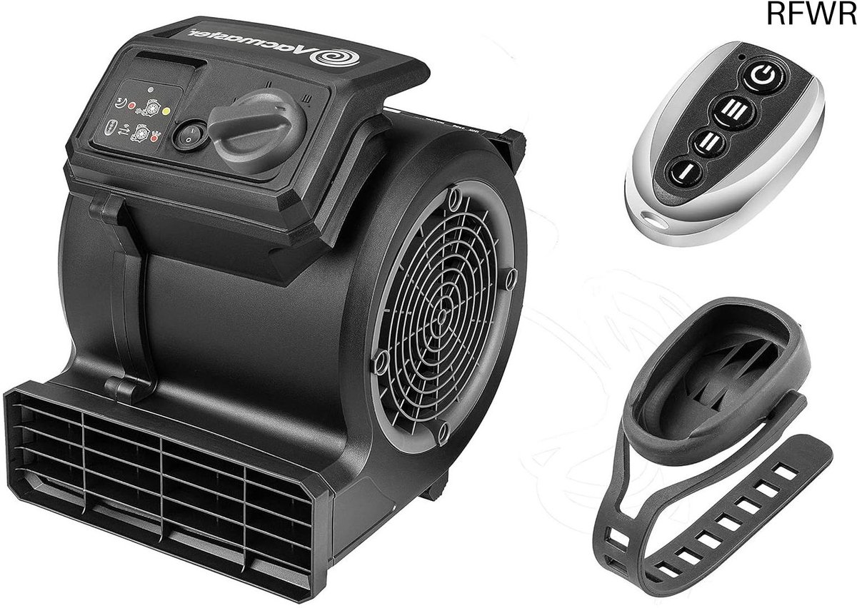 RFWR® Vloerventilator met afstandsbediening voor gym - Stil, klein en licht