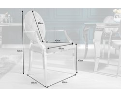 Elegante stoel MODERN BAROK edelgrijs fluweel met armleuningen en decoratieve knopen - 38343