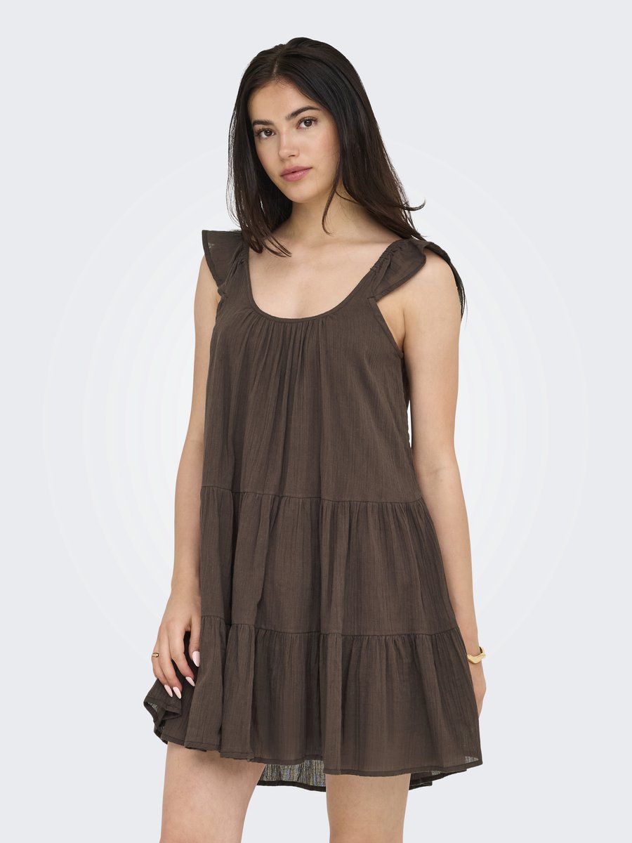 Only Jurk ONLNABILA Korte jurk chocolate martini
