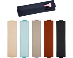 6 Pcs Pen Houder voor Notitieboek - Elastische Penhouders PU Leer Potlood Etui - Pocket Potlood Etui voor Magazines Dagboeken Notebooks Notitieblokken Ringmappen Boeken (6 Kleuren)