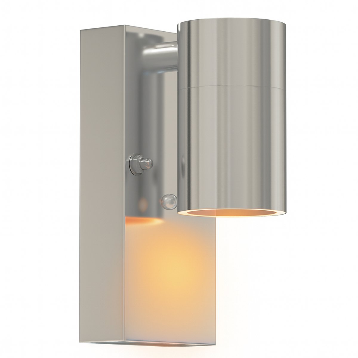 Luminize® Buitenlamp met Schemersensor - Wandlamp met Dag en Nacht Sensor- 11x7x15cm - GU10 - Zilver