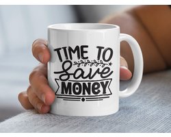Tijd om geld te sparen Mok, Motivatie Mok, Spaardoel Mok, Spaarrekening Mok, Budget Mok, Cadeau voor spaarders, Financieel cadeau