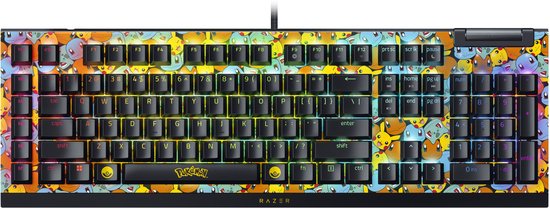 Razer BlackWidow V4 X - Mechanisch Gaming Toetsenbord - Green Switch - RGB - Macrotoetsen - Qwerty - Pokémon Kanto Starters Edition