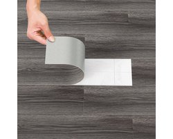 PVC laminaat zelfklevend set (42 Stuks, 6m²) Waterdicht & Anti - Ritsel voor Keuken, Woonkamer en Balkon, Donkergrijs