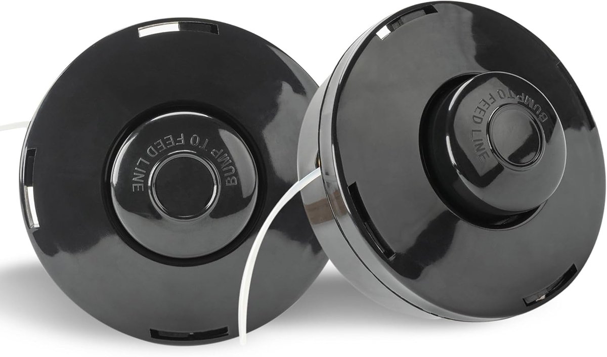Geschikt voor Strimmerkoppen Universele Dual 2-lijn Strimmer Vervangende Kop - M10 x 1,25 - Bump Feed Spoelkop met Automatische Tip -2 stuks -Zwart