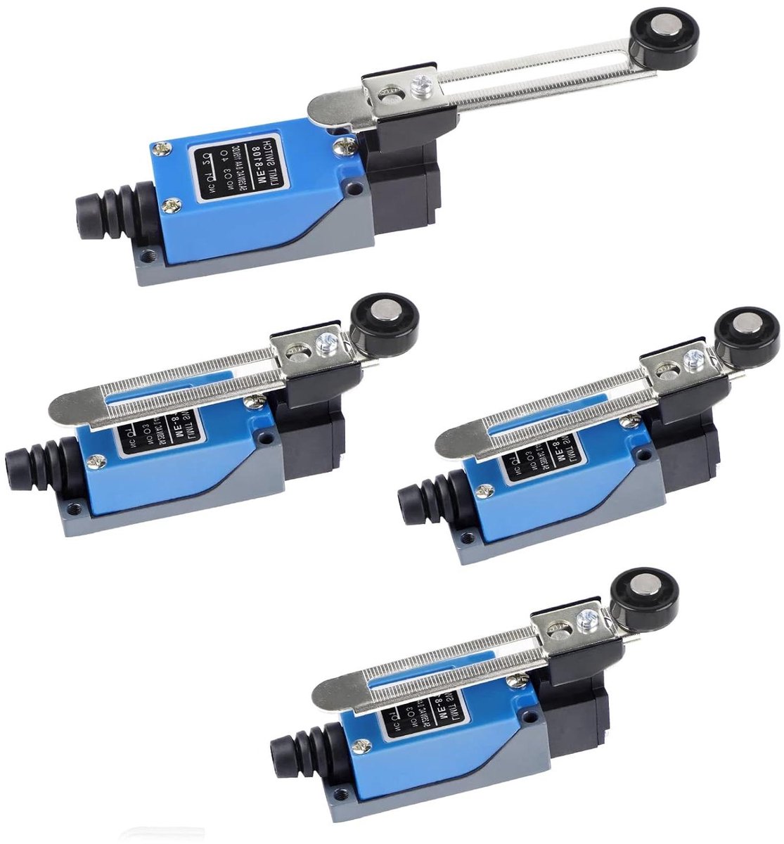 Allecto Plus - Eindschakelaar met verstelbare rollerhendel voor CNC-frees - 1NO 1NC - ME-8108 - Zelfherstellende limietschakelaar