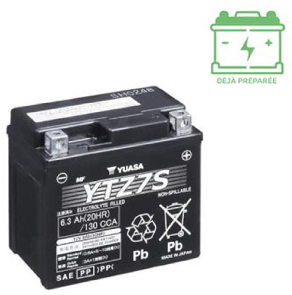 accu yuasa voor motor husqvarna 310 te 2010 tot 2014 ytz7-s / 12v 6ah nieuw