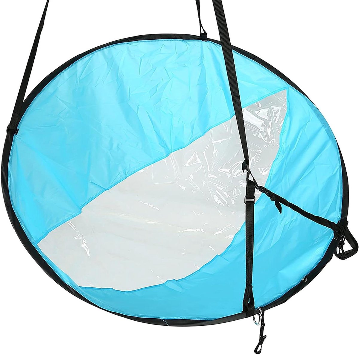 Allecto Plus - Opvouwbaar Kajak Windzeil 108 cm | Draagbaar Downwind Zeil Kit in Blauw | Geschikt voor Kajaks, Kano's en Rubberboten