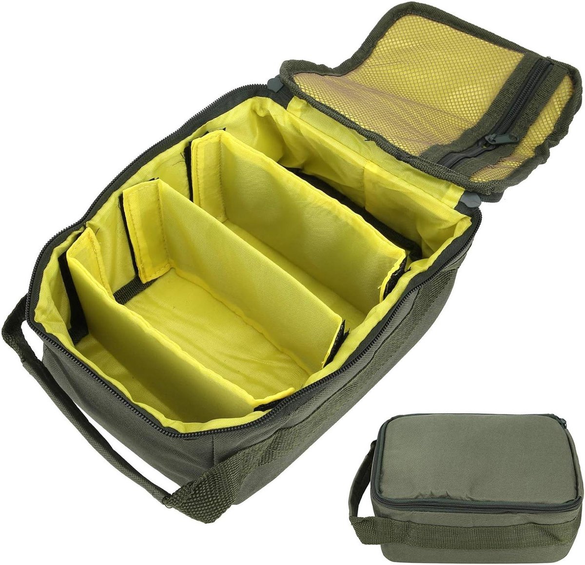 Tas voor Vismolen - Polyester Draagtas voor Vissen met Dubbele Rits - 4-laags - Draagbare Vistas - Vissersuitrusting - Vistent - Hengelsporttas