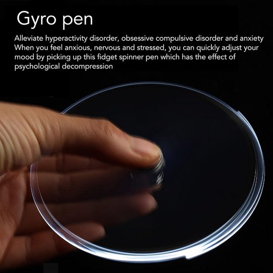 Inovra Plus - Lichtgevende Spinner Pen Vingertop Balpen met LED-licht en Stressverlichting — afbeelding 3