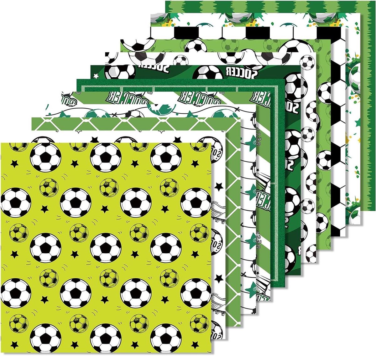 Allecto Plus Scrapbookpapier Voetbal Motief - Dubbelzijdig - 24 vellen - Knutselen