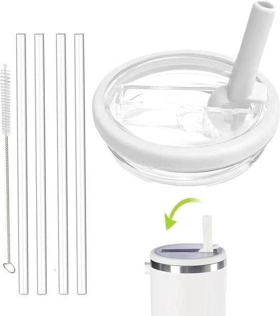 2 stuks 30 oz Tumbler Afneembare Flip Straw Deksel Vervanging Fit voor