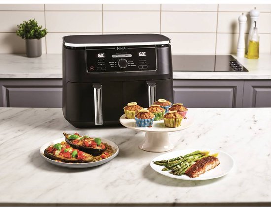 Ninja Dubbele Airfryer XXL - 9.5 Liter - 2020 Model - Dual Zone Technologie - AF400EU