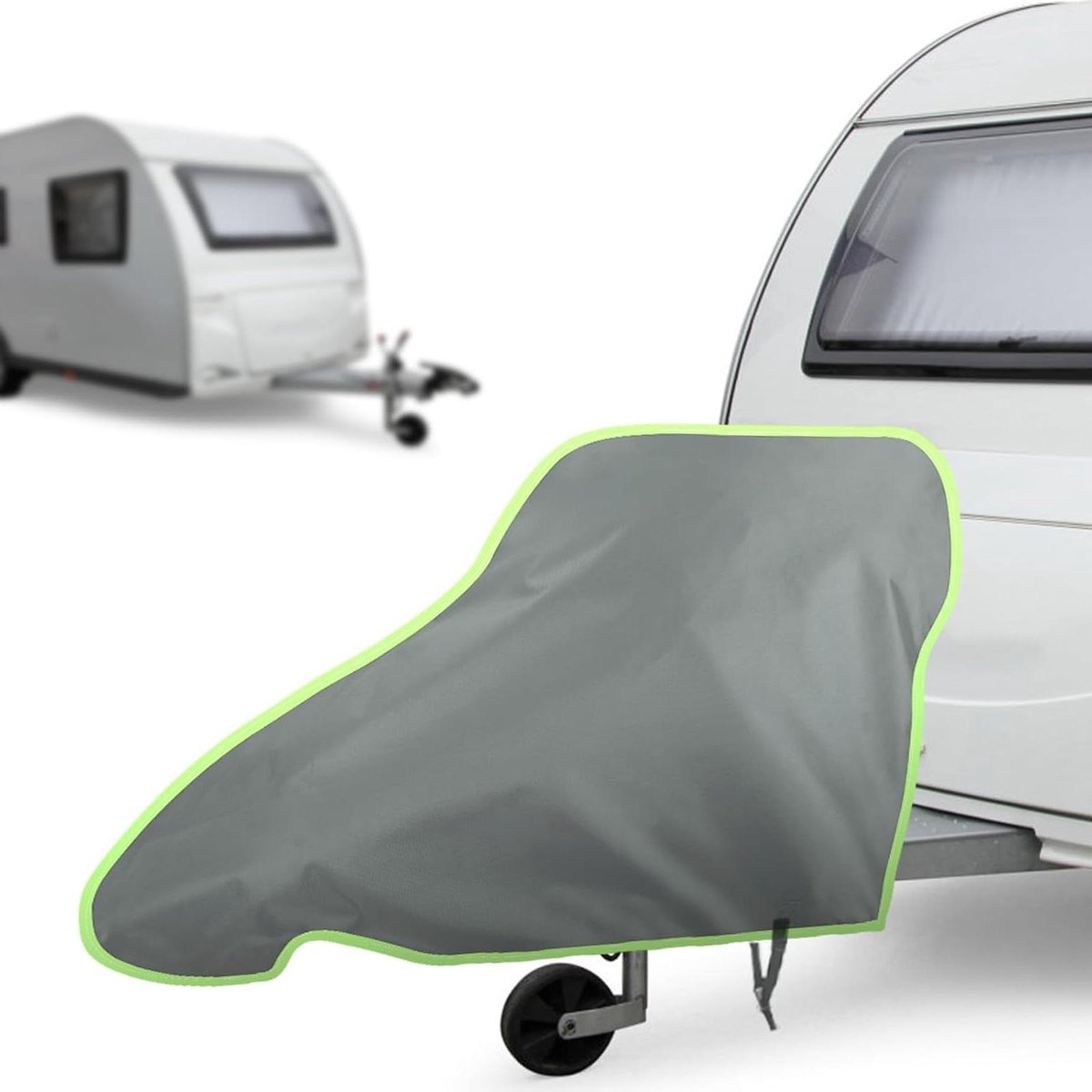 Universele trekhaakafdekking - grijs - waterdicht - groot formaat - bescherming tegen alle weersomstandigheden - eenvoudige installatie - geschikt voor camper en caravan